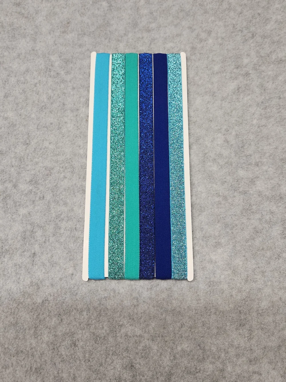 6 Pack-EMC Sports Blue Teal Glitter Headbands
